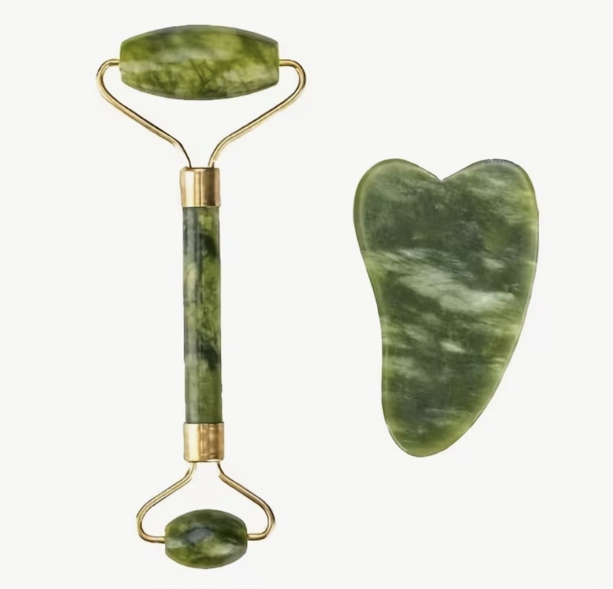 Gua Sha Roller & Stein - Gesichtsmassage-Tool
